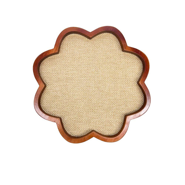 BANDEJA MDF NOGUEIRA FLOR M 33CM