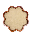 BANDEJA MDF NOGUEIRA FLOR M 33CM