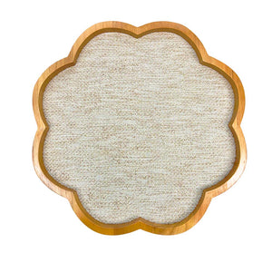 BANDEJA MDF CARVALHO FLOR G 37CM