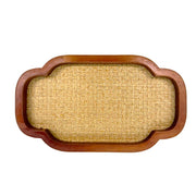 BANDEJA MDF NOGUEIRA MOLDURA G 40x28CM