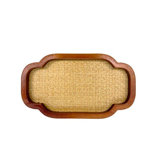 BANDEJA MDF NOGUEIRA MOLDURA M 36x24CM