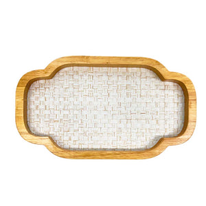 BANDEJA MDF CARVALHO MOLDURA G 40x28CM