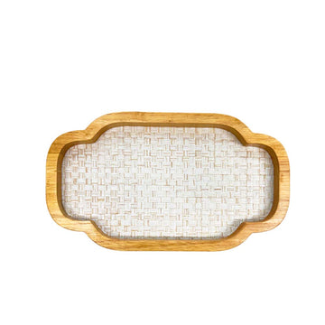 BANDEJA MDF CARVALHO MOLDURA M 36x24CM