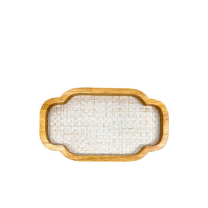 BANDEJA MDF CARVALHO MOLDURA P 28X16CM