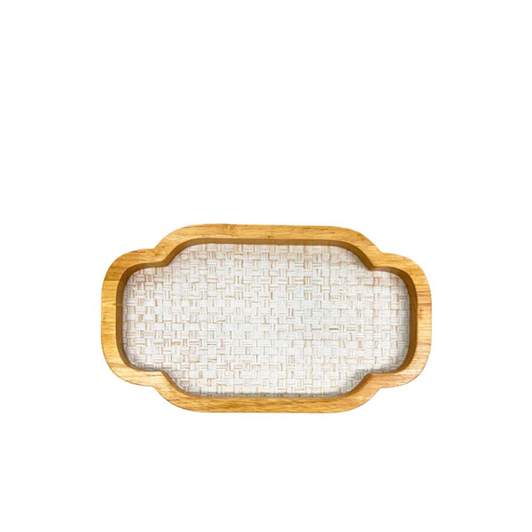 BANDEJA MDF CARVALHO MOLDURA P 28X16CM