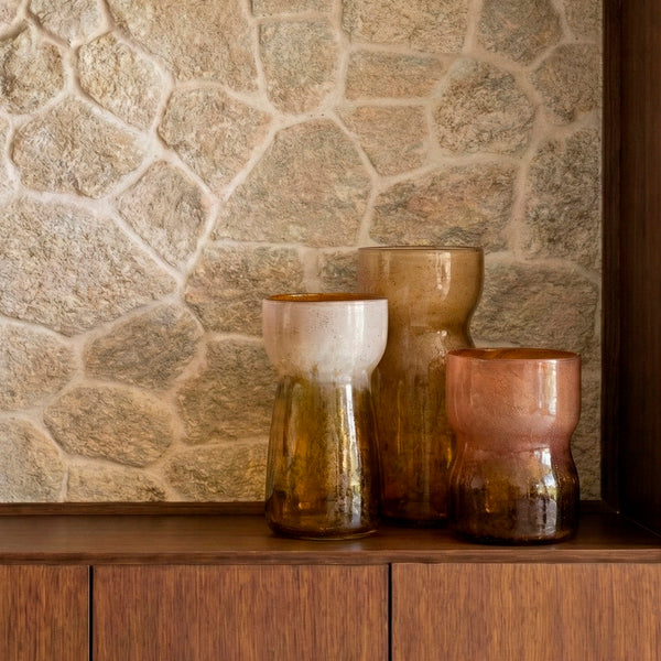 VASO DE VIDRO DUNA M 25CM