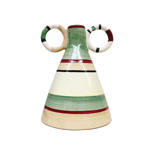 VASO DE CERÂMICA NAIRÓBI LISTRADO VERDE 25CM