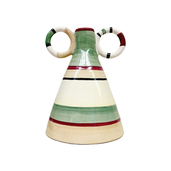 VASO DE CERÂMICA NAIRÓBI LISTRADO VERDE 25CM