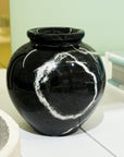 VASO DE ONIX REDONDO 10CM PRETO