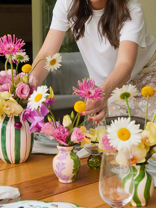 VASO CERÂMICA ARTESANAL VERDE ÁGATAS 20CM