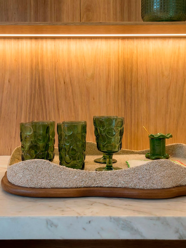 BANDEJA RETANGULAR ORGÂNICA AREIA