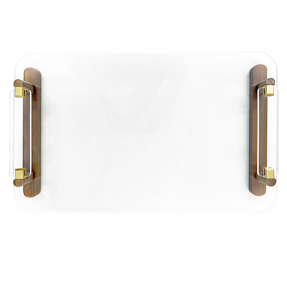 BANDEJA STUDIO EM ACRÍLICO COM MADEIRA