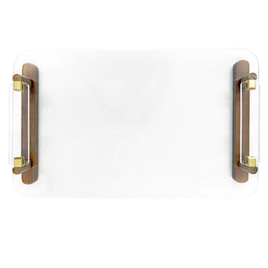 BANDEJA STUDIO EM ACRÍLICO COM MADEIRA