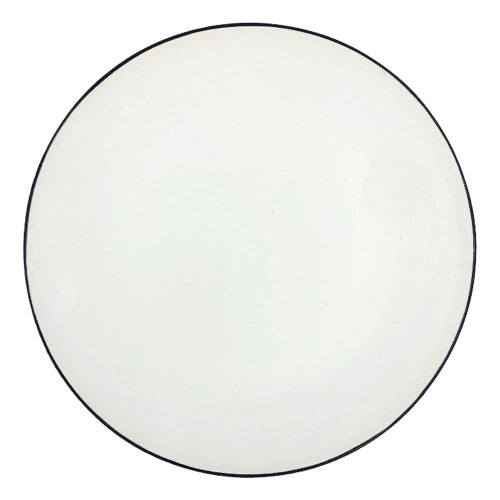 PRATO RASO DE CERÂMICA FRISO PRETO