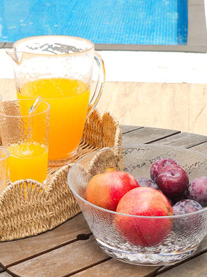 SALADEIRA DE ACRÍLICO PRISMA TRANSPARENTE 25CM