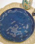 PRATO RASO CERÂMICA ARTESANAL ORGANIC AZUL