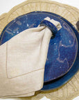 PRATO DE SOBREMESA CERÂMICA ARTESANAL ORGANIC AZUL