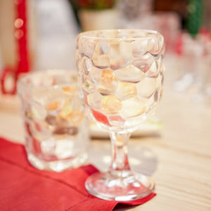 TAÇAS DE VIDRO BORBULHA