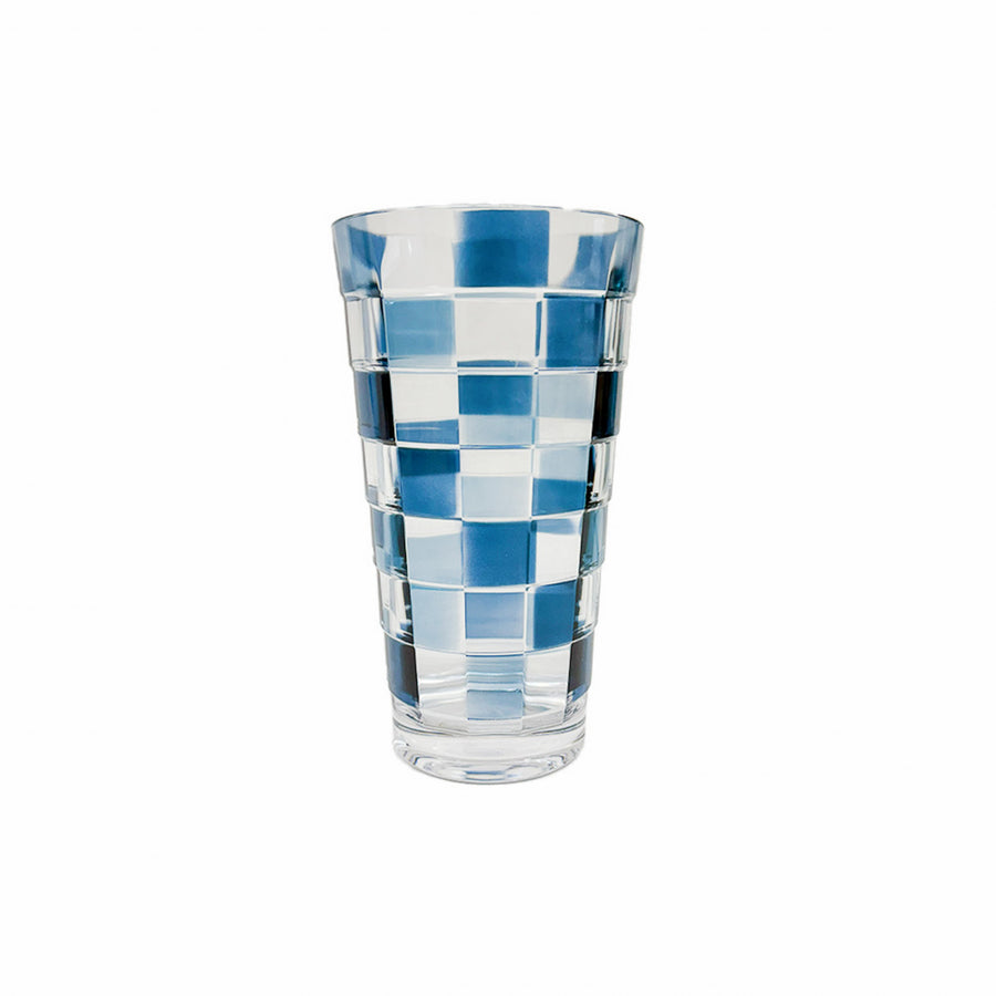 COPO ALTO DE ACRÍLICO CHECK AZUL 600ML