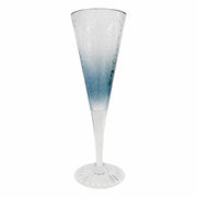 TAÇA DE CHAMPANHE EM ACRÍLICO PRISMA AZUL