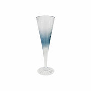 TAÇA DE CHAMPANHE EM ACRÍLICO PRISMA AZUL