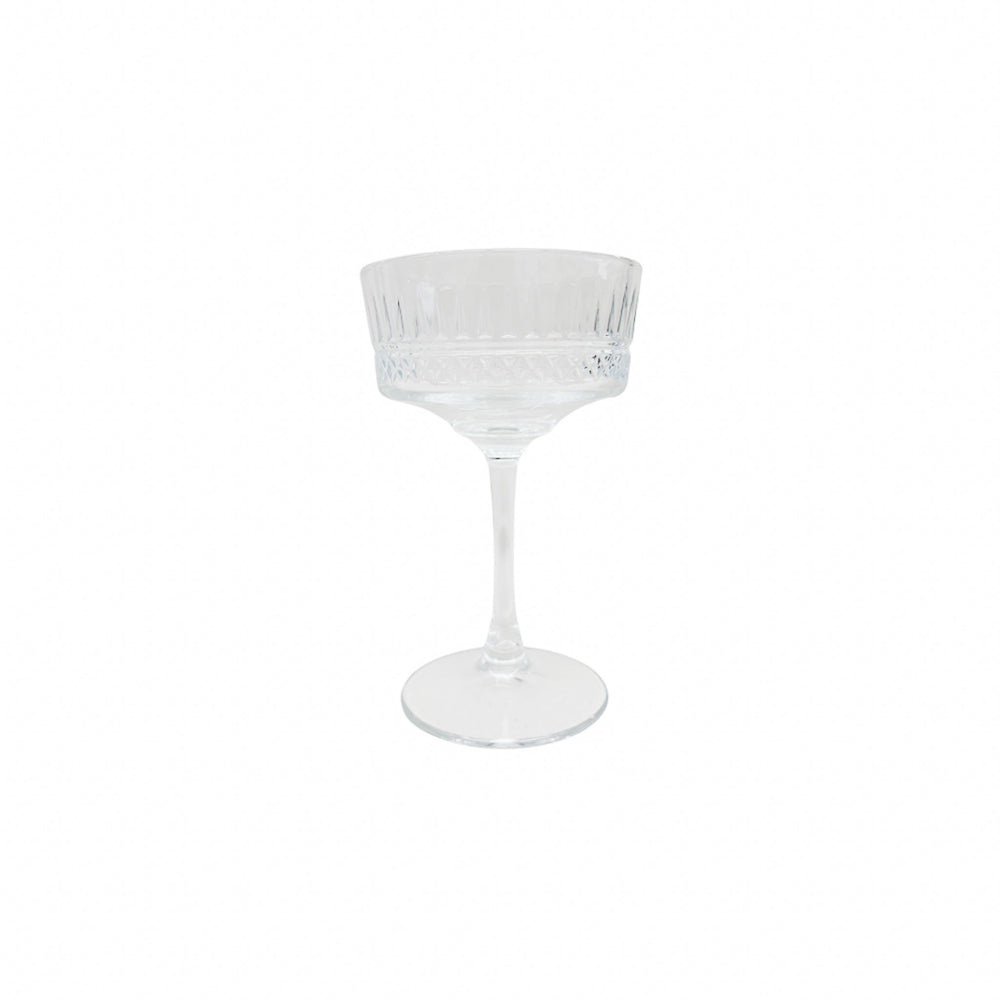 TAÇA DE CHAMPANHE EM VIDRO LAPIDADO JAZZ 260ML