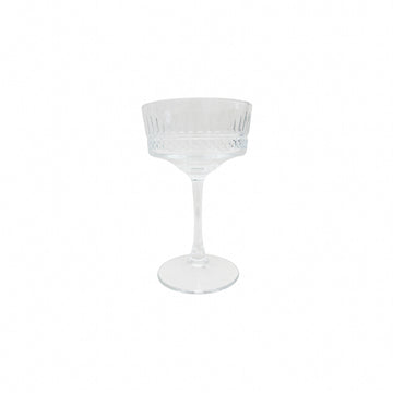 TAÇA DE CHAMPANHE EM VIDRO LAPIDADO JAZZ 260ML