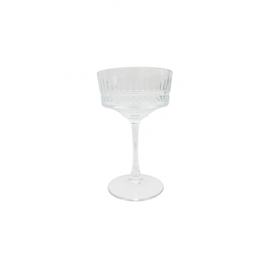 TAÇA DE CHAMPANHE EM VIDRO LAPIDADO JAZZ 260ML