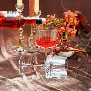 TAÇA PARA COQUETEL EM VIDRO LAPIDADO JAZZ 500ML