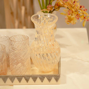 JARRA DE MURANO FLOW BEGE 20 X 23 (H) CM