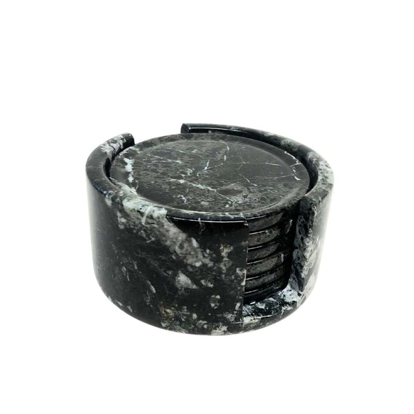 PORTA COPO DE ONIX PRETO 10CM C/6 PECAS E SUPORTE