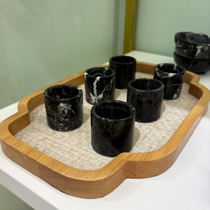 SET 2 COPOS DE SAQUÊ ONIX PRETO 5CM