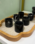 SET 2 COPOS DE SAQUÊ ONIX PRETO 5CM