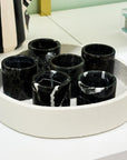 SET 2 COPOS DE SAQUÊ ONIX PRETO 5CM