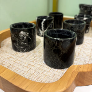 SET 2 COPOS DE SAQUÊ ONIX PRETO 5CM