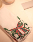 TOALHA DE LAVABO LINHO PURO NATAL LAÇO 30X50