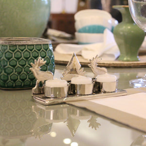 CASTIÇAL 3 VELAS METAL NATAL