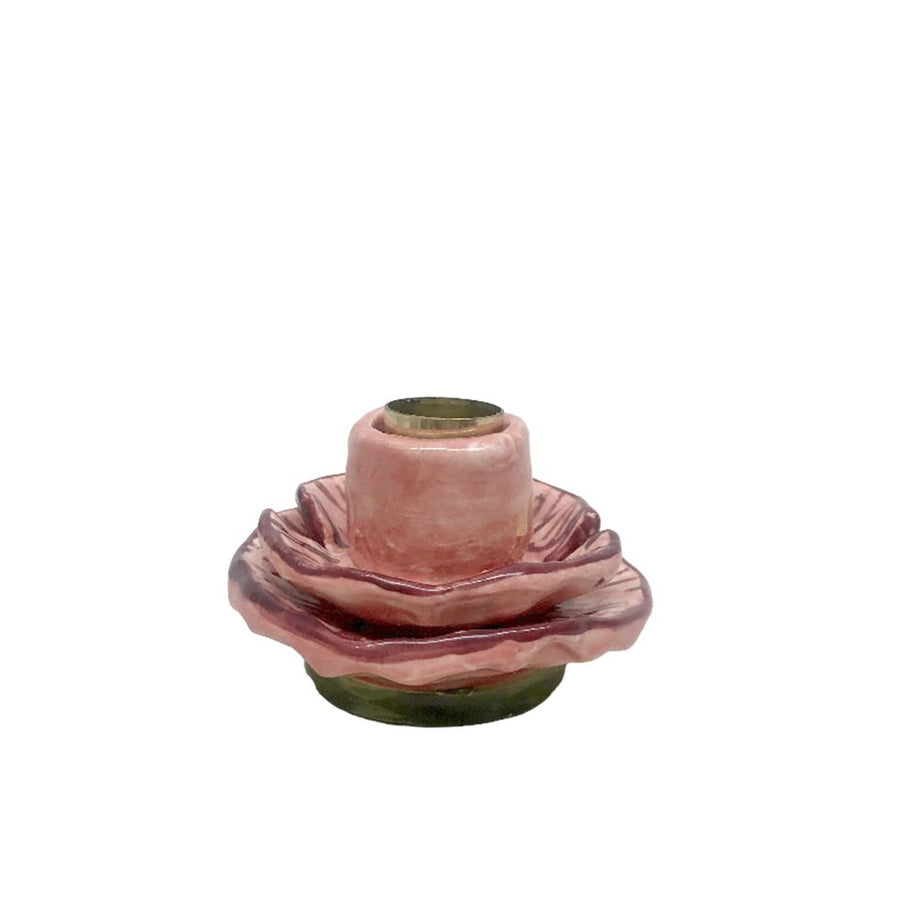 CASTIÇAL DE CERÂMICA ARTESANAL PAPOULA P