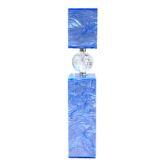 CASTIÇAL CRISTAL AZUL G  25 CM