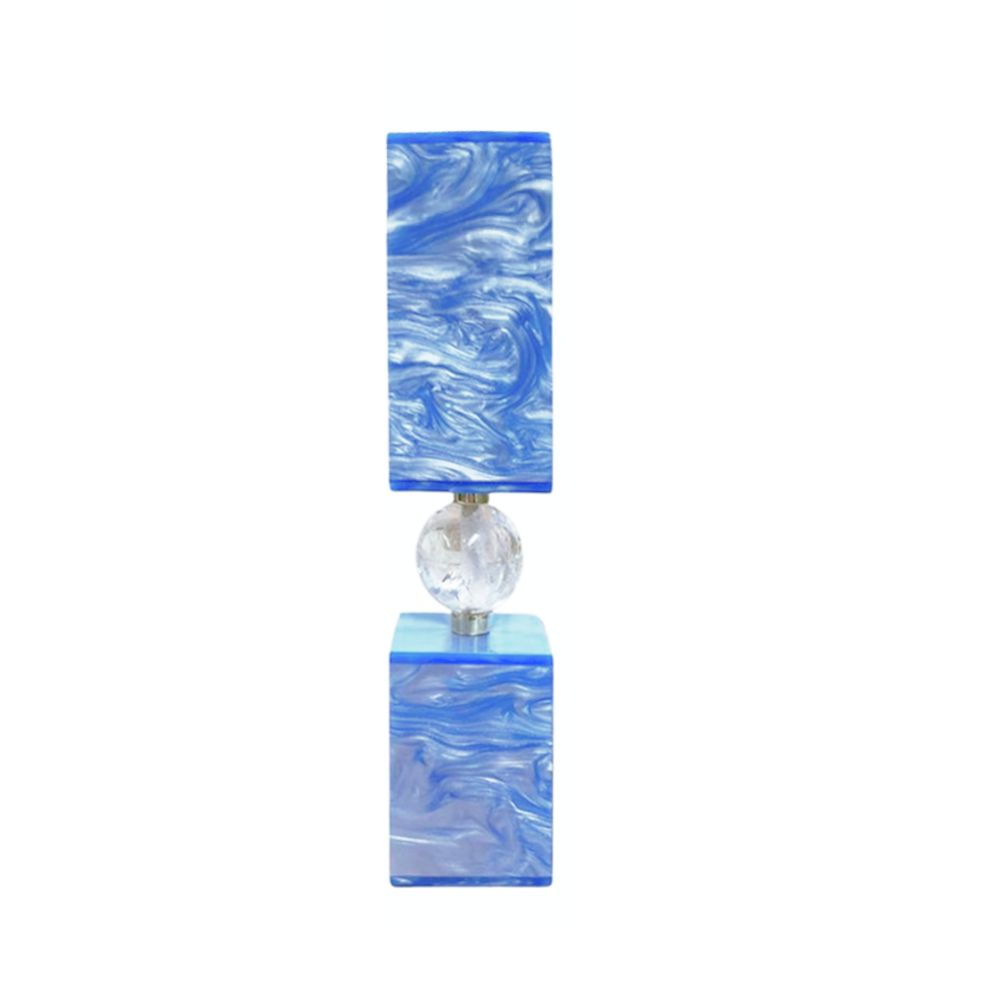 CASTIÇAL CRISTAL AZUL P 20CM