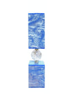 CASTIÇAL CRISTAL AZUL P 20CM