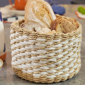 CESTO DE PALHA BLANC P