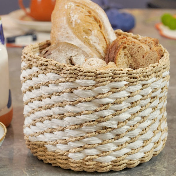 CESTO DE PALHA BLANC P