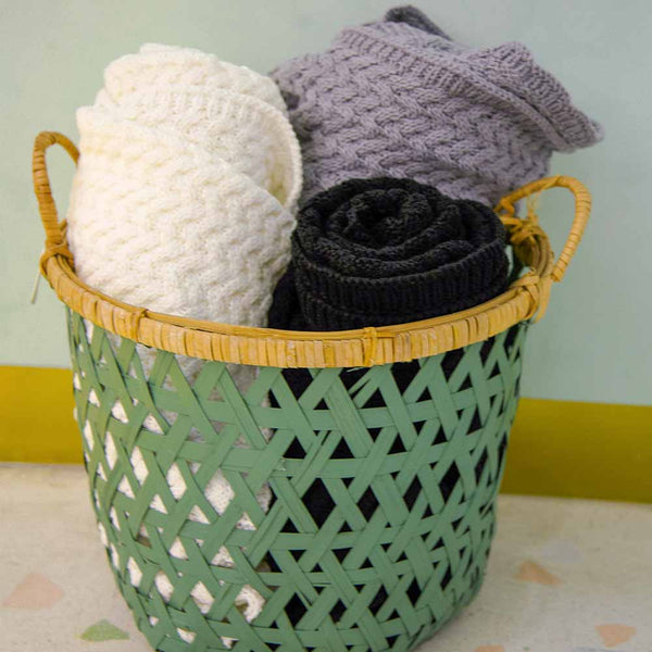 CESTO BAHIA VERDE M  32 X 41(H) CM