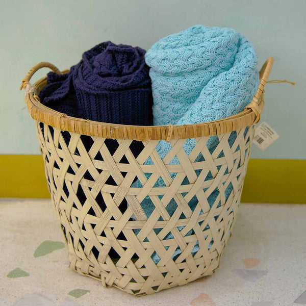 CESTO BAHIA BRANCO M 32 X 41(H) CM