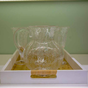 BANDEJA DE MADEIRA COM RATTAN G 32 X 45 X 5(H) CM