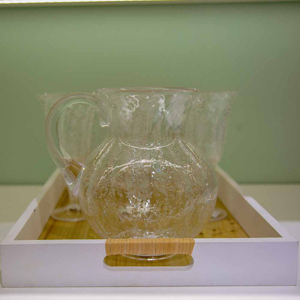 BANDEJA DE MADEIRA COM RATTAN G 32 X 45 X 5(H) CM