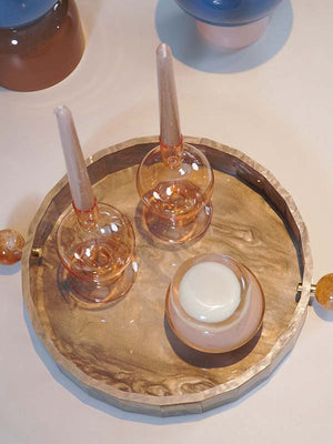 BANDEJA REDONDA QUARTZO FENDI 34X34CM