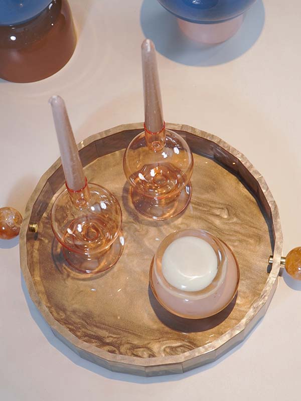 BANDEJA REDONDA QUARTZO FENDI 34X34CM