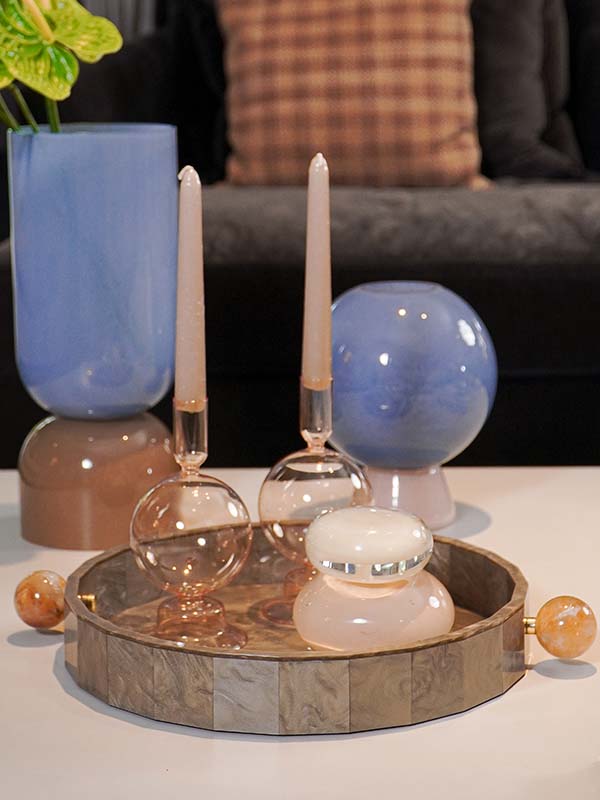 BANDEJA REDONDA QUARTZO FENDI 34X34CM